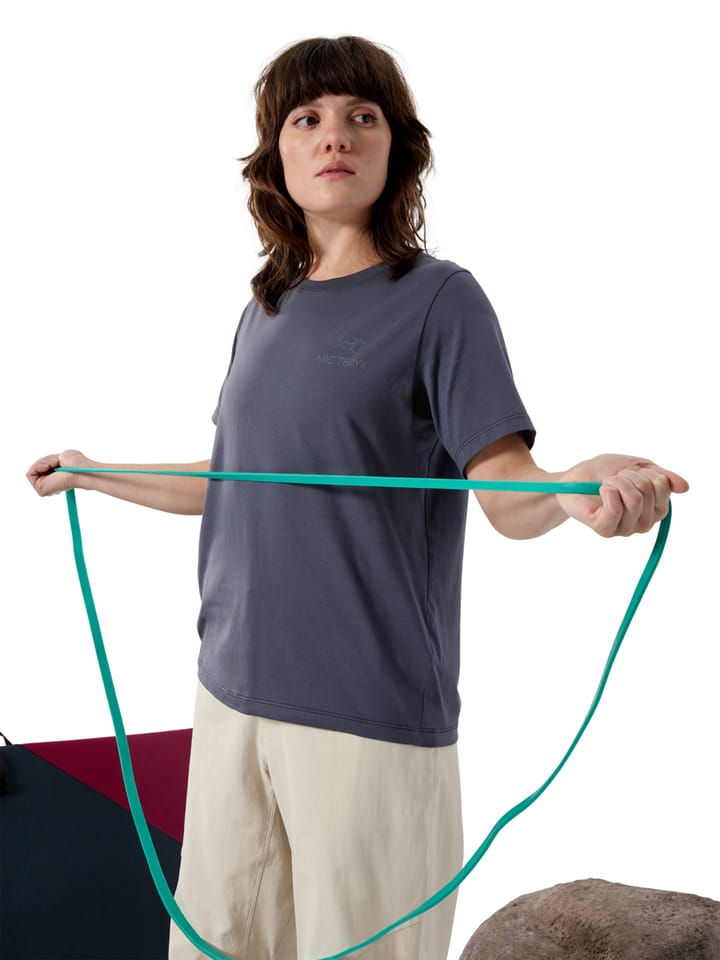 Arc'teryx Women's Kragg Sl Cotton Emblem Crew Shortsleeve Dark Stratus Arc'teryx