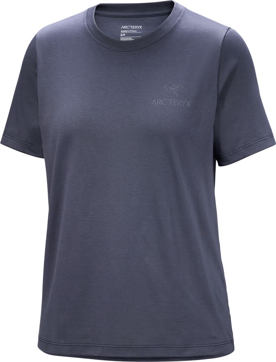 Arc'teryx Women's Kragg Sl Cotton Emblem Crew Shortsleeve Dark Stratus