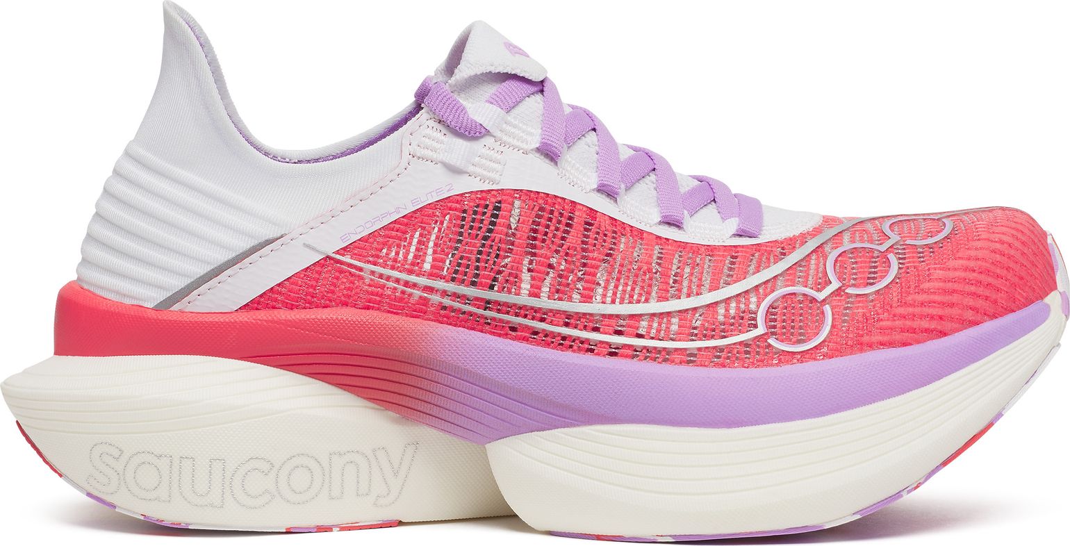 Saucony Unisex Endorphin Elite 2 Coral/white