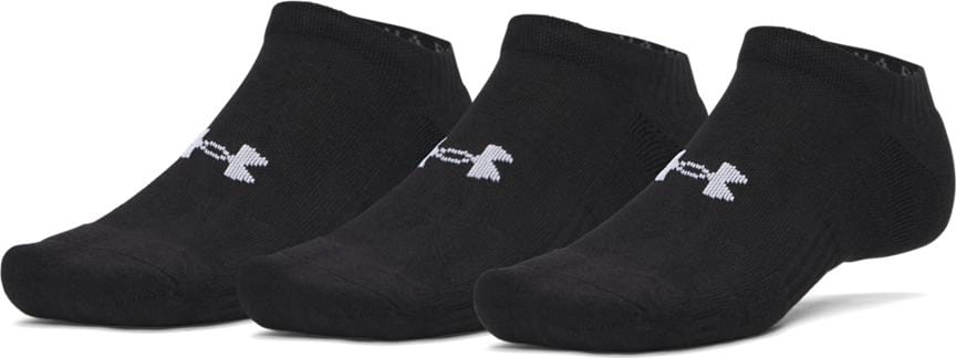 Under Armour Unisex UA Performance Cotton 3-pack No Show Socks Ultimate Black