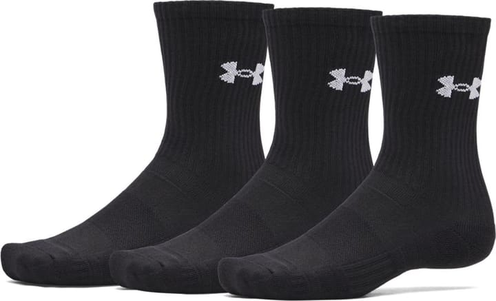 Under Armour Unisex UA Performance Cotton 3-pack Crew Socks Ultimate Black Under Armour
