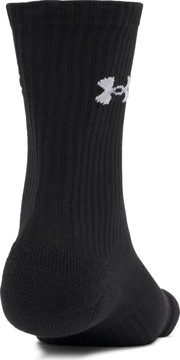 Under Armour Unisex UA Performance Cotton 3-pack Crew Socks Ultimate Black Under Armour