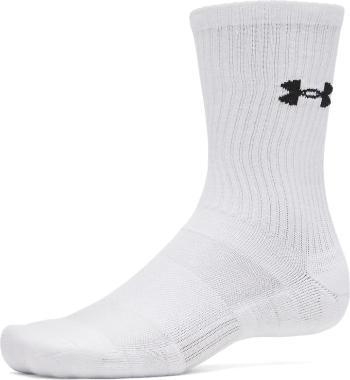 Under Armour Unisex UA Performance Cotton 3-pack Crew Socks White Under Armour