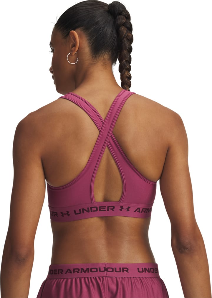 Under Armour Women's UA Crossback Mid Bra Fuchsia Dusk Under Armour