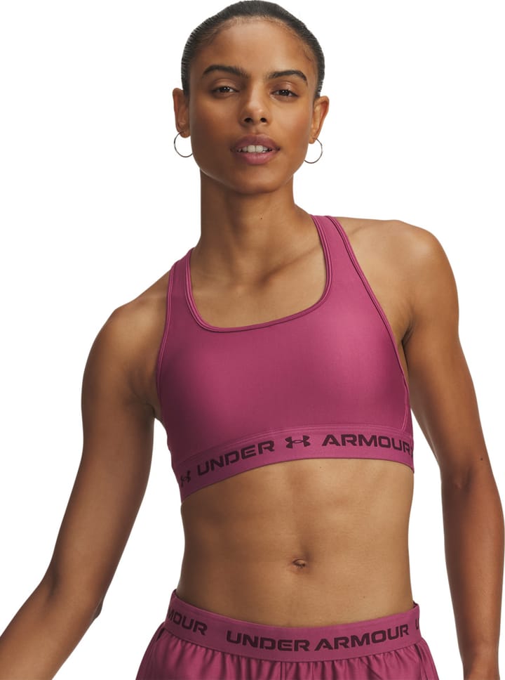 Under Armour Women's UA Crossback Mid Bra Fuchsia Dusk Under Armour
