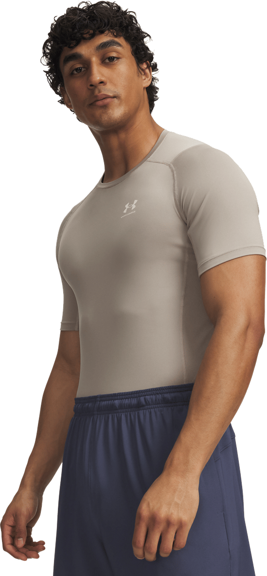 Under Armour Men's UA HG Armour Comp Short Sleeve Timberwolf Taupe Under Armour