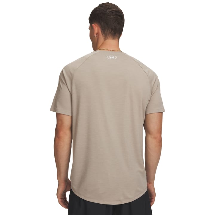 Under Armour Men's UA Tech Textured Short Sleeve Timberwolf Taupe Under Armour