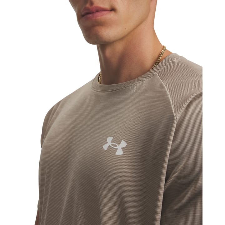 Under Armour Men's UA Tech Textured Short Sleeve Timberwolf Taupe Under Armour