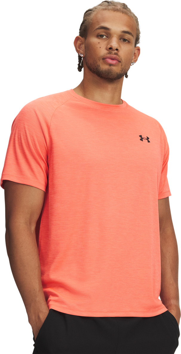 Under Armour Men's UA Tech Textured Short Sleeve Venom Red