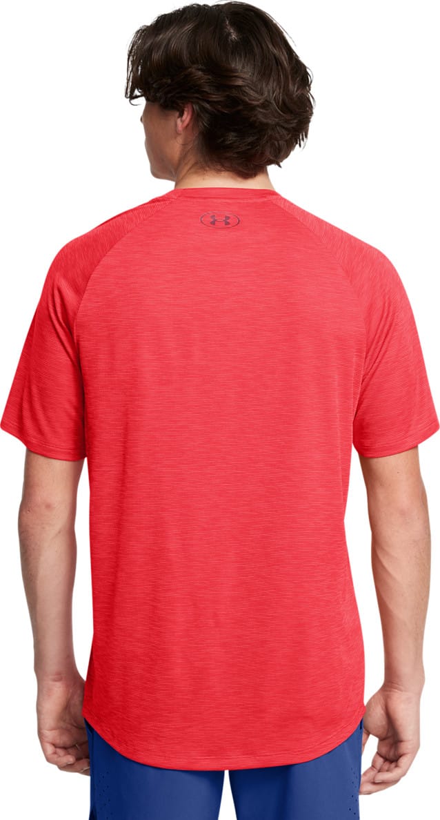 Under Armour Men's UA Tech Textured Short Sleeve Racer Red Under Armour