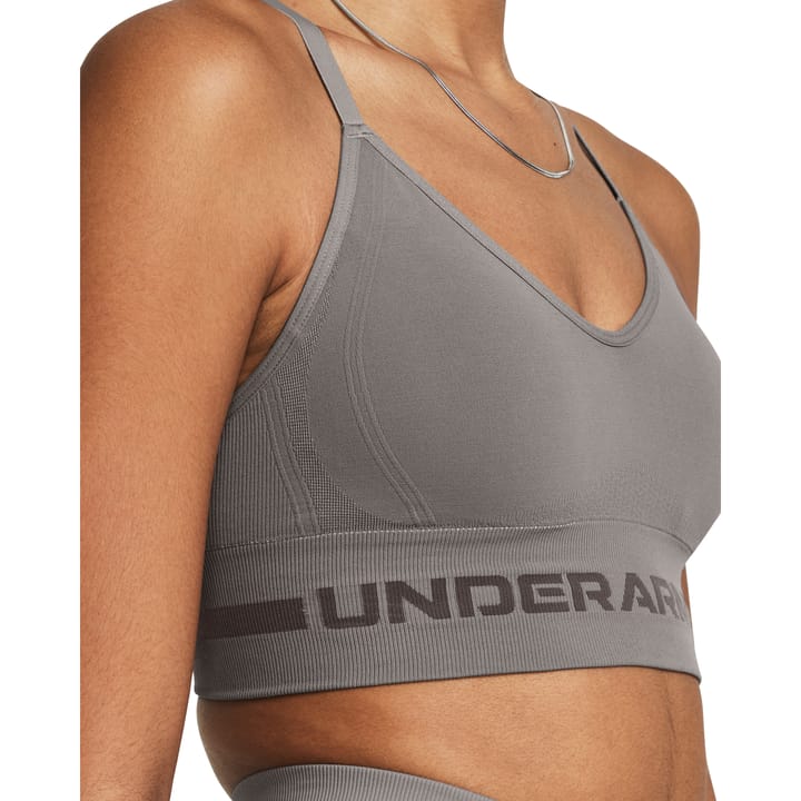 Ua Seamless Low Long Bra Gray Under Armour