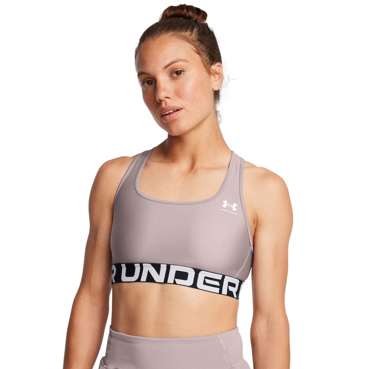 Under Armour Women's HeatGear® Armour Mid Branded Sports Bra Tetra