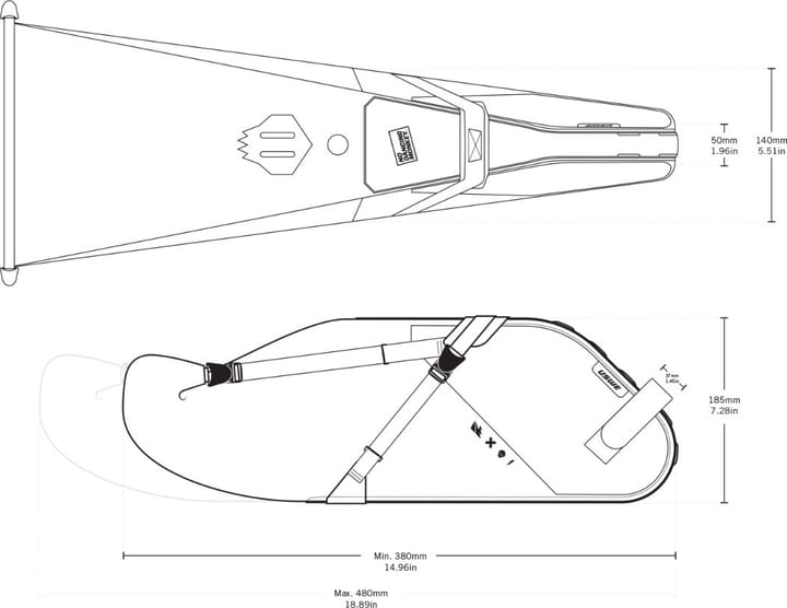 USWE Roll-Top Saddle Bag Black USWE