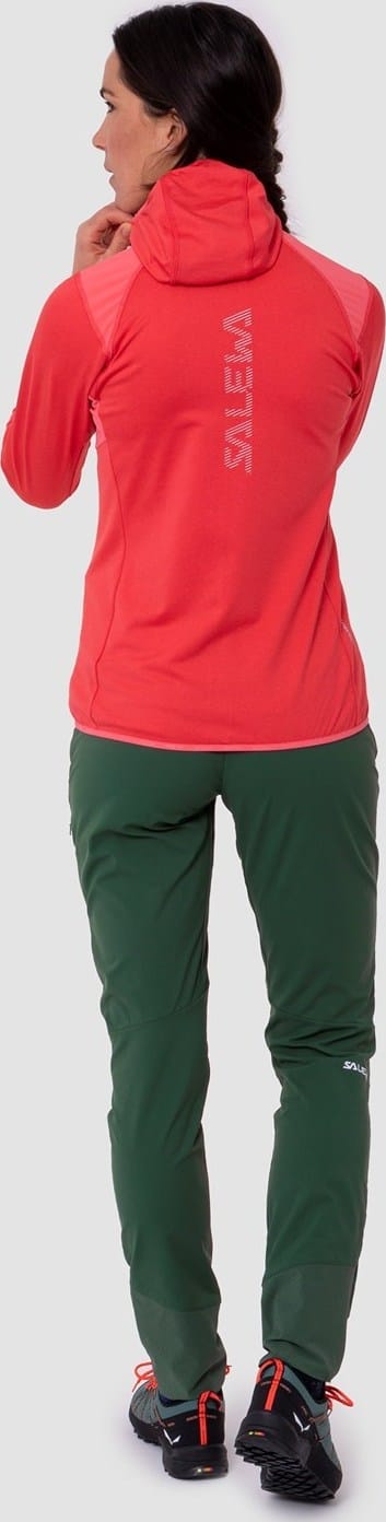 Salewa Women's Agner Hybrid Polarlite Durastretch Hooded Jacket Calypso Coral Melange Salewa