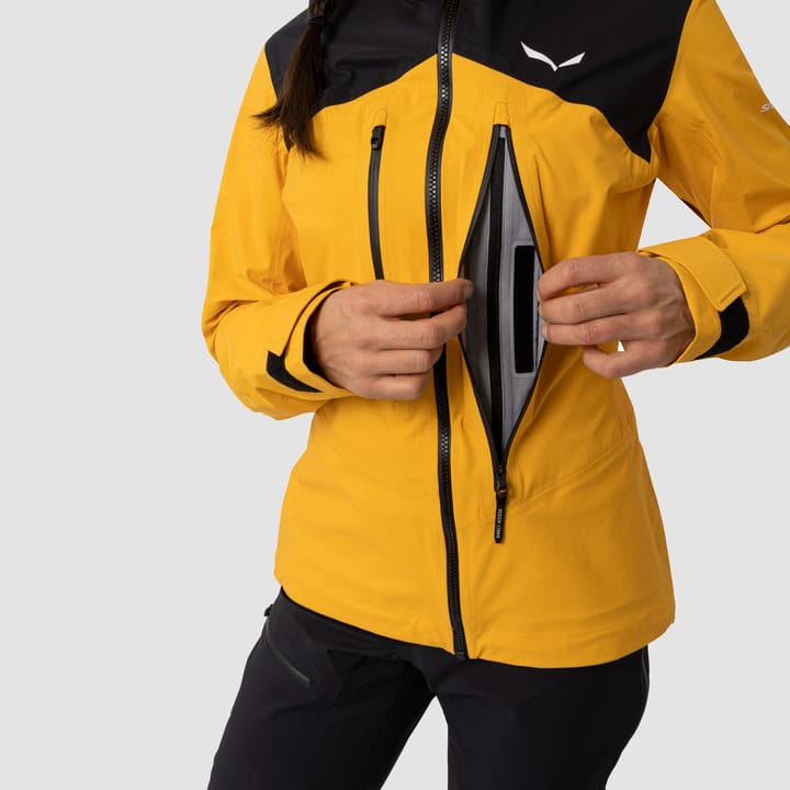 Salewa Women's Ortles 3L Powertex Jacket Yellow Gold Salewa