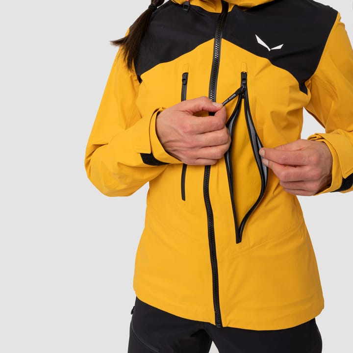 Salewa Women's Ortles 3L Powertex Jacket Yellow Gold Salewa