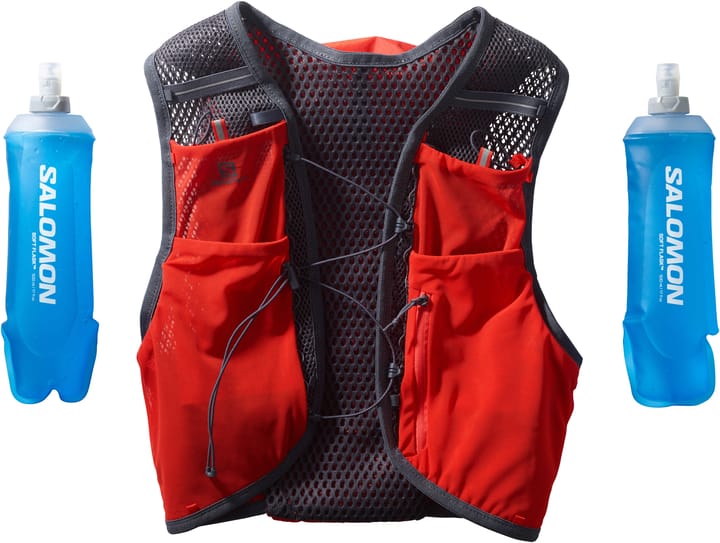 Salomon Active Skin 8 With Flasks Fiery Red/Ebony Salomon Salomon Active Skin 8 With Flasks Fiery Red/Ebony Salomon