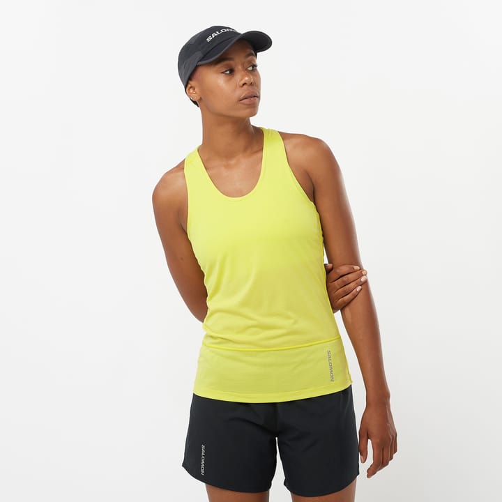 Salomon Women's Cross Run Tank Top Sulphur Spring Salomon Salomon Women's Cross Run Tank Top Sulphur Spring Salomon