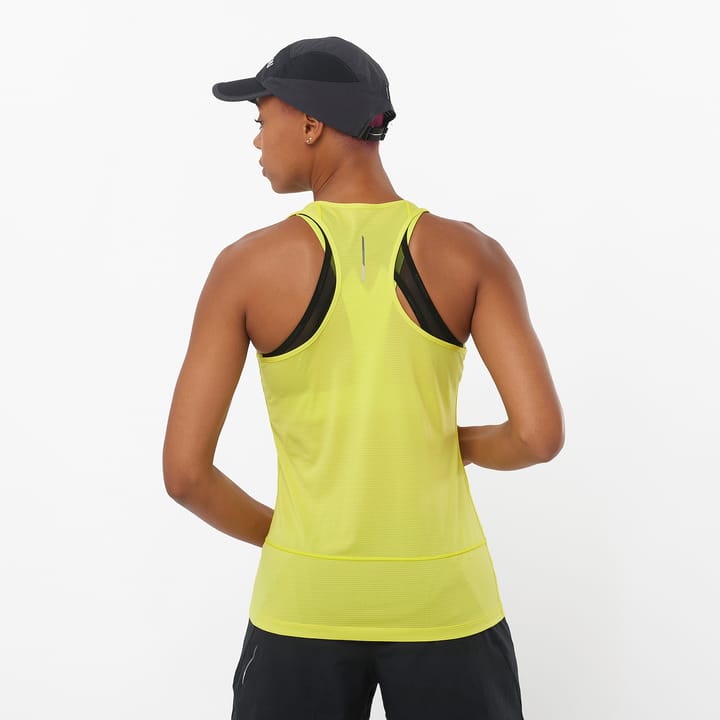 Salomon Women's Cross Run Tank Top Sulphur Spring Salomon