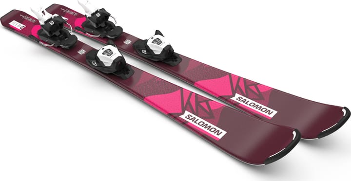 Salomon Junior Ski Set L Lux M + L6 GW J2 80 PM Bordeau/Pink Salomon Salomon Junior Ski Set L Lux M + L6 GW J2 80 PM Bordeau/Pink Salomon