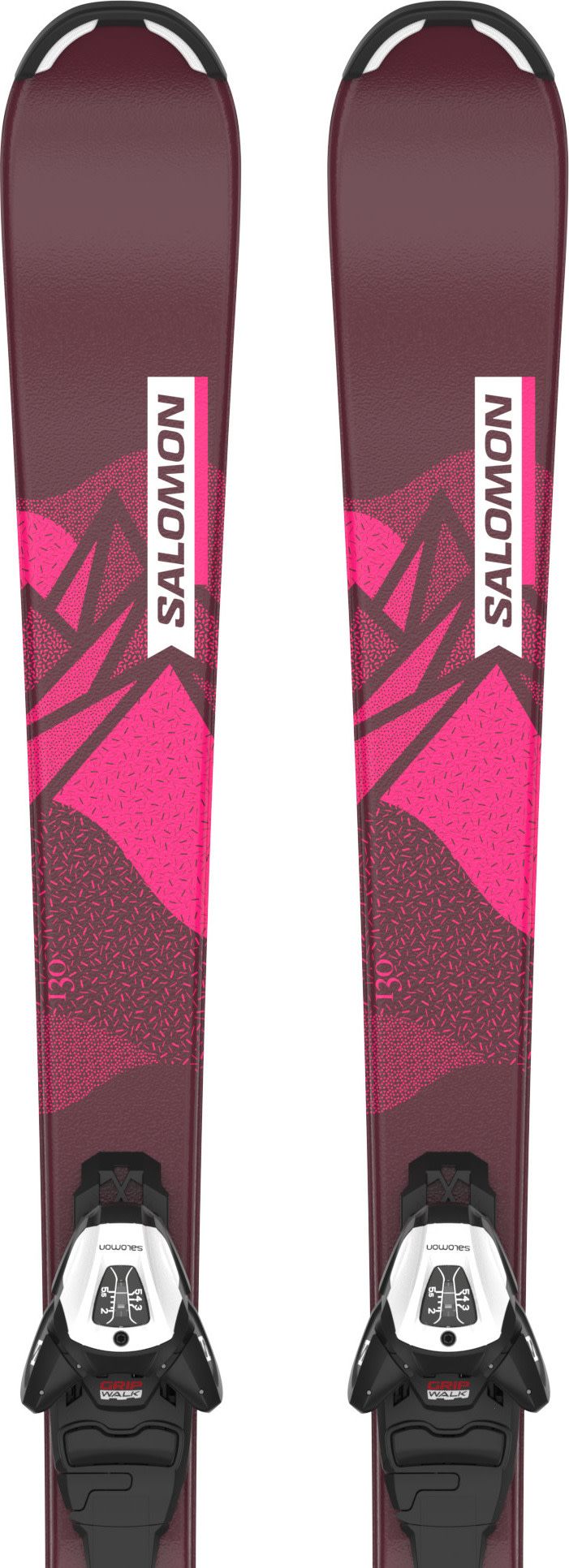 Salomon Junior Ski Set L Lux M + L6 GW J2 80 PM Bordeau/Pink Salomon Salomon Junior Ski Set L Lux M + L6 GW J2 80 PM Bordeau/Pink Salomon