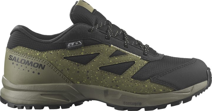 Salomon Juniors' Outway Climasalomon™ Waterproof Deep Lichen Green/Black/Charlock Salomon