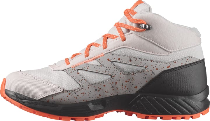 Salomon Juniors' Outway Mid Climasalomon™ Waterproof Lunar Rock/Black/Shocking Orange Salomon