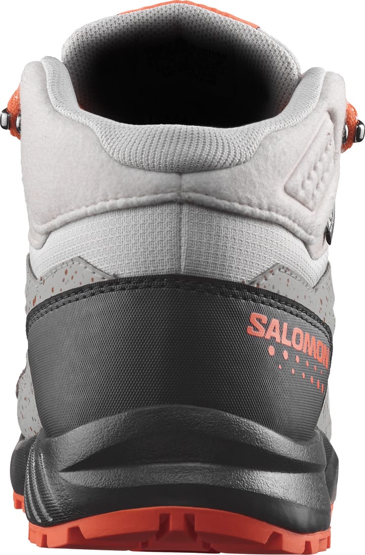 Salomon Juniors' Outway Mid Climasalomon™ Waterproof Lunar Rock/Black/Shocking Orange Salomon