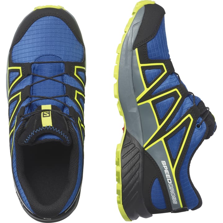 Salomon Juniors' Speedcross Climasalomon™ Waterproof Nautical Blue/Black/Acid Lime Salomon