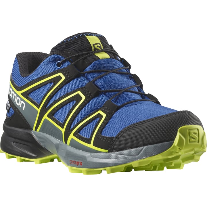 Salomon Juniors' Speedcross Climasalomon™ Waterproof Nautical Blue/Black/Acid Lime Salomon