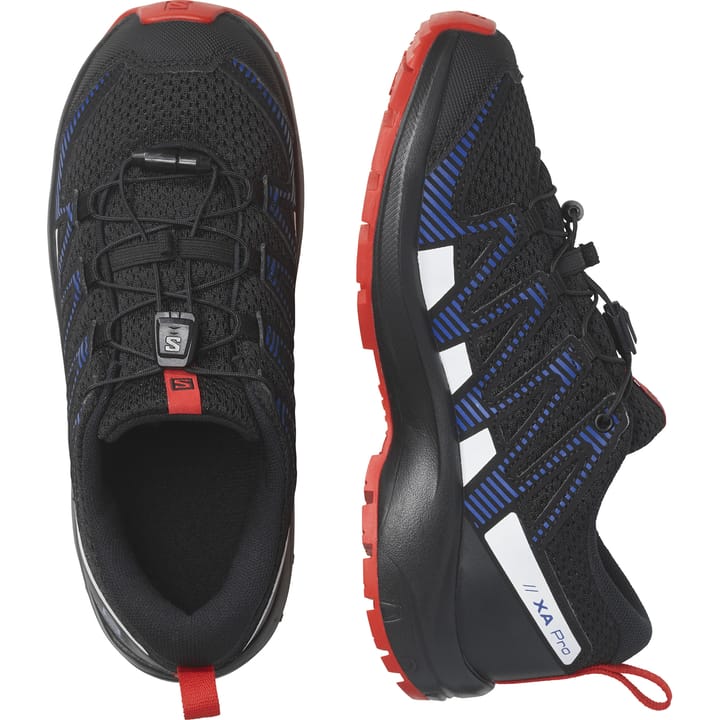 Salomon Juniors' XA Pro V8 Black/Lapis Blue/Fiery Red Salomon