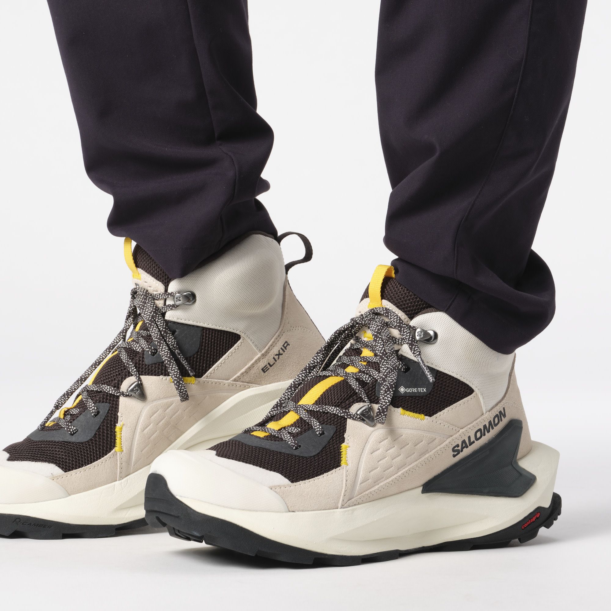 Salomon Men's Elixir Mid GORE-TEX Vanilla Ice/Phantom/Lemon