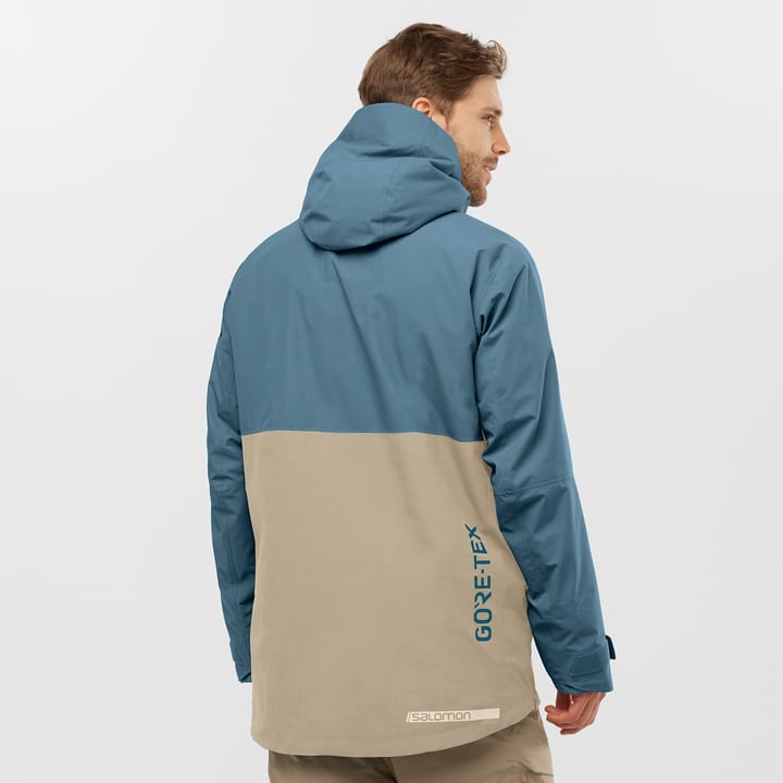 Salomon Men's Gravity Insulated Gore-Tex Anorak Roasted Cashew/Mallard Blue Salomon Salomon Men's Gravity Insulated Gore-Tex Anorak Roasted Cashew/Mallard Blue Salomon