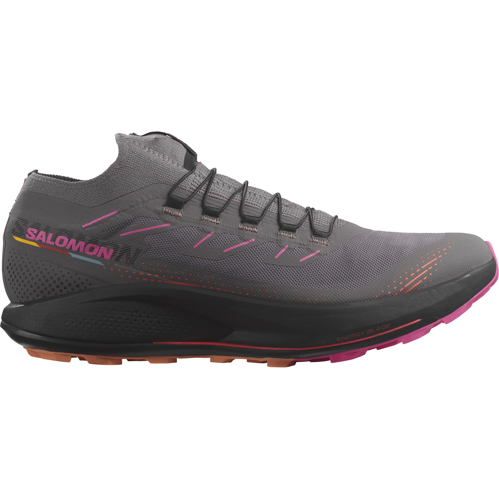 Salomon Men’s Pulsar Trail Pro 2 Plum Kitten/Black/Pink Glo