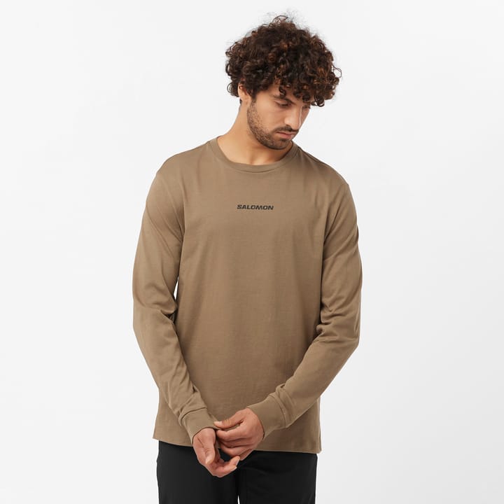 Salomon Men's Salomon Logo Performance Sweater Shitake Salomon