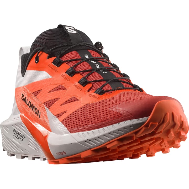 Salomon Men's Sense Ride 5 Lunar Rock/Shocking Orange/Fiery Re Salomon