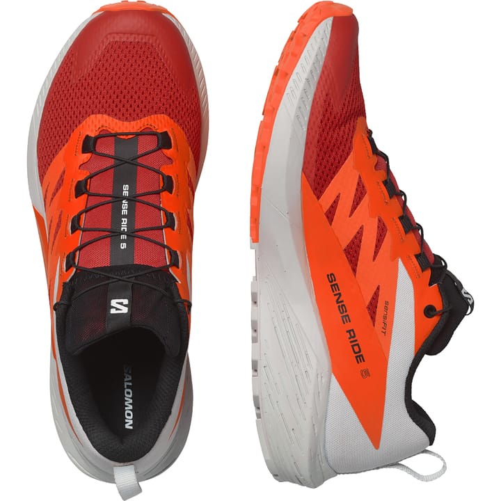 Salomon Men's Sense Ride 5 Lunar Rock/Shocking Orange/Fiery Re Salomon