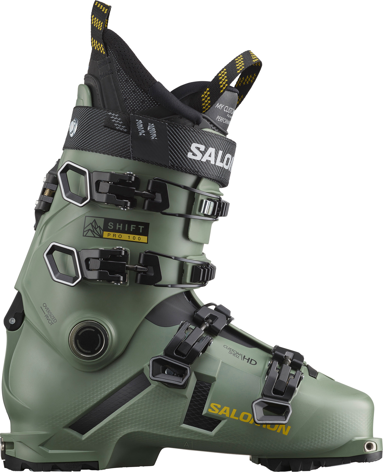 Salomon Men’s Shift Pro 100 AT Oil Green/Black/Solar Power