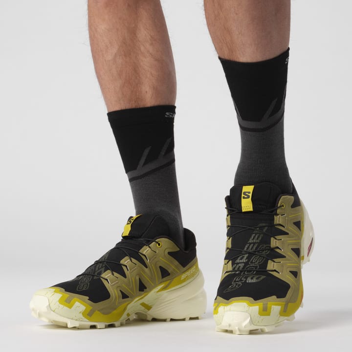 Salomon Men's Speedcross 6 Black/Cress Green/Transparent Yellow Salomon Salomon Men's Speedcross 6 Black/Cress Green/Transparent Yellow Salomon