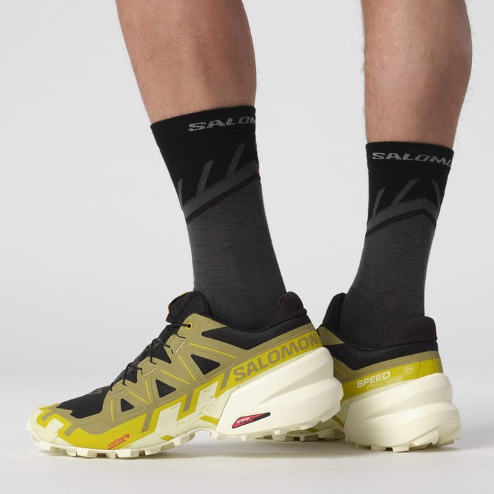 Salomon Men's Speedcross 6 Black/Cress Green/Transparent Yellow Salomon Salomon Men's Speedcross 6 Black/Cress Green/Transparent Yellow Salomon