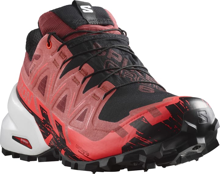 Salomon Unisex Spikecross 6 GORE-TEX Cow Hide/Black/Fiery Coral Salomon