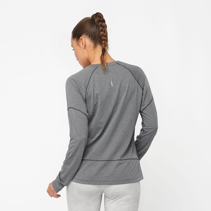 Salomon Women's Cross Run Top Deep Black/Heather Salomon Salomon Women's Cross Run Top Deep Black/Heather Salomon