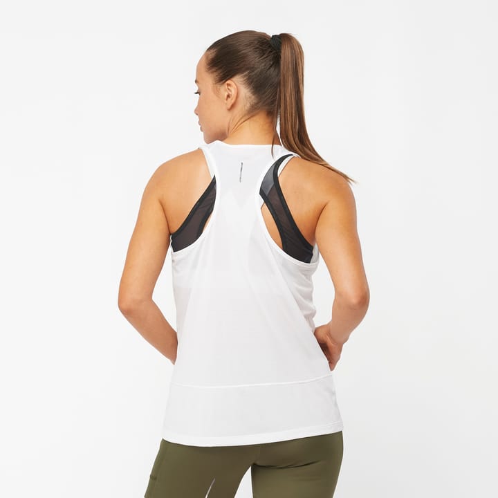 Salomon Women's Cross Run Tank WHITE Salomon