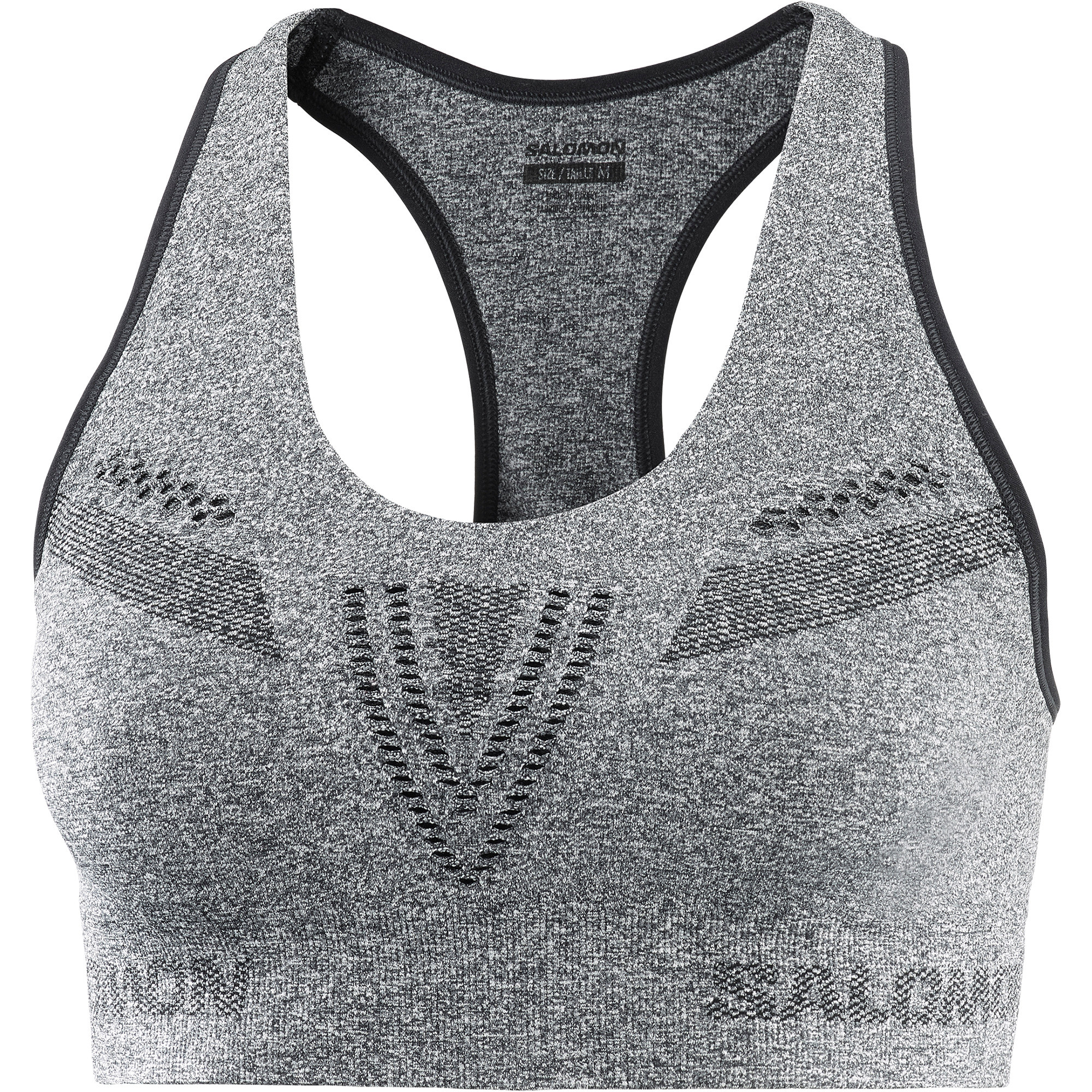 Salomon Women's Elevate Move'On Bra Deep Black/Heather/Reflective Silve Underkläder XS
