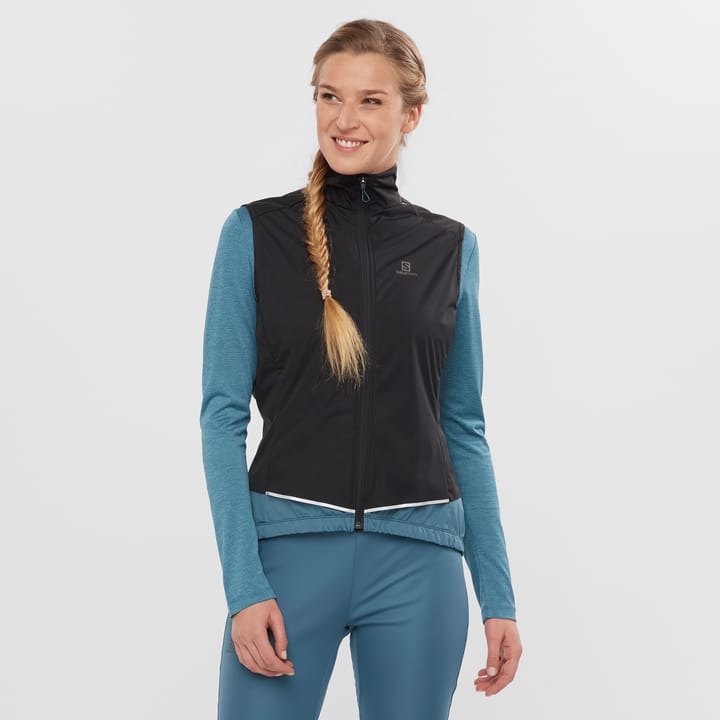 Salomon Women's Light Shell Vest Black/Mallard Blue Salomon