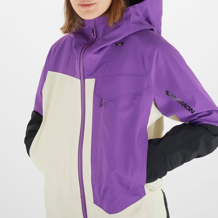 Salomon Women's Moon Patrol GORE-TEX Jacket Royal Purple/Almond Milk Salomon Salomon Women's Moon Patrol GORE-TEX Jacket Royal Purple/Almond Milk Salomon