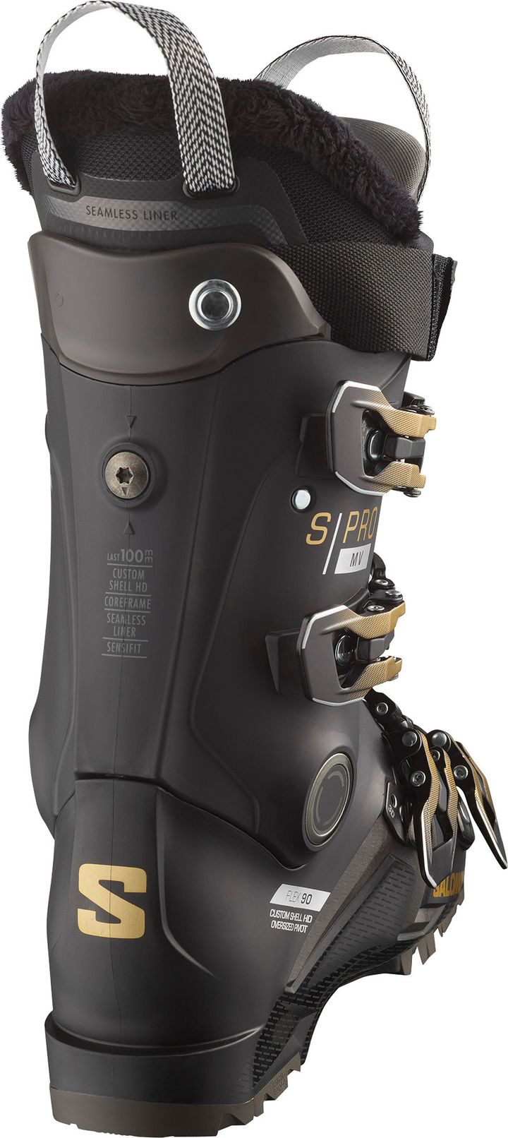 Women's S/Pro MV 90 Black / Gold Met. / Beluga Salomon