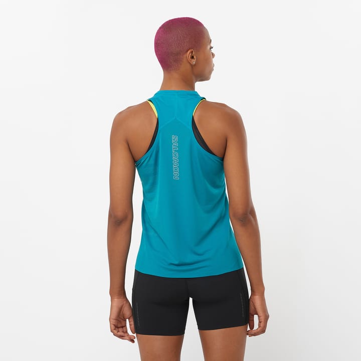 Salomon Women's Sense Aero Graphic Tank Top Tahitian Tide Salomon