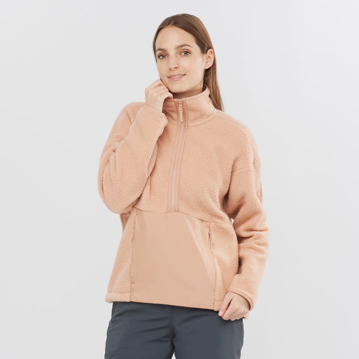 Salomon Women's Snowshelter Teddy Half Zip Sirocco/Heather Salomon