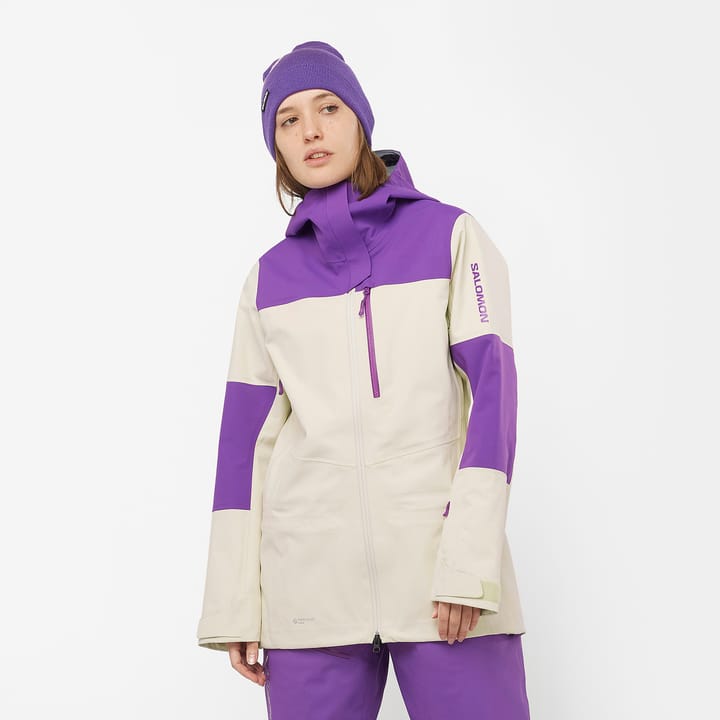 Women's Stance 3L Jacket Almond Milk/Royal Purple/ Salomon